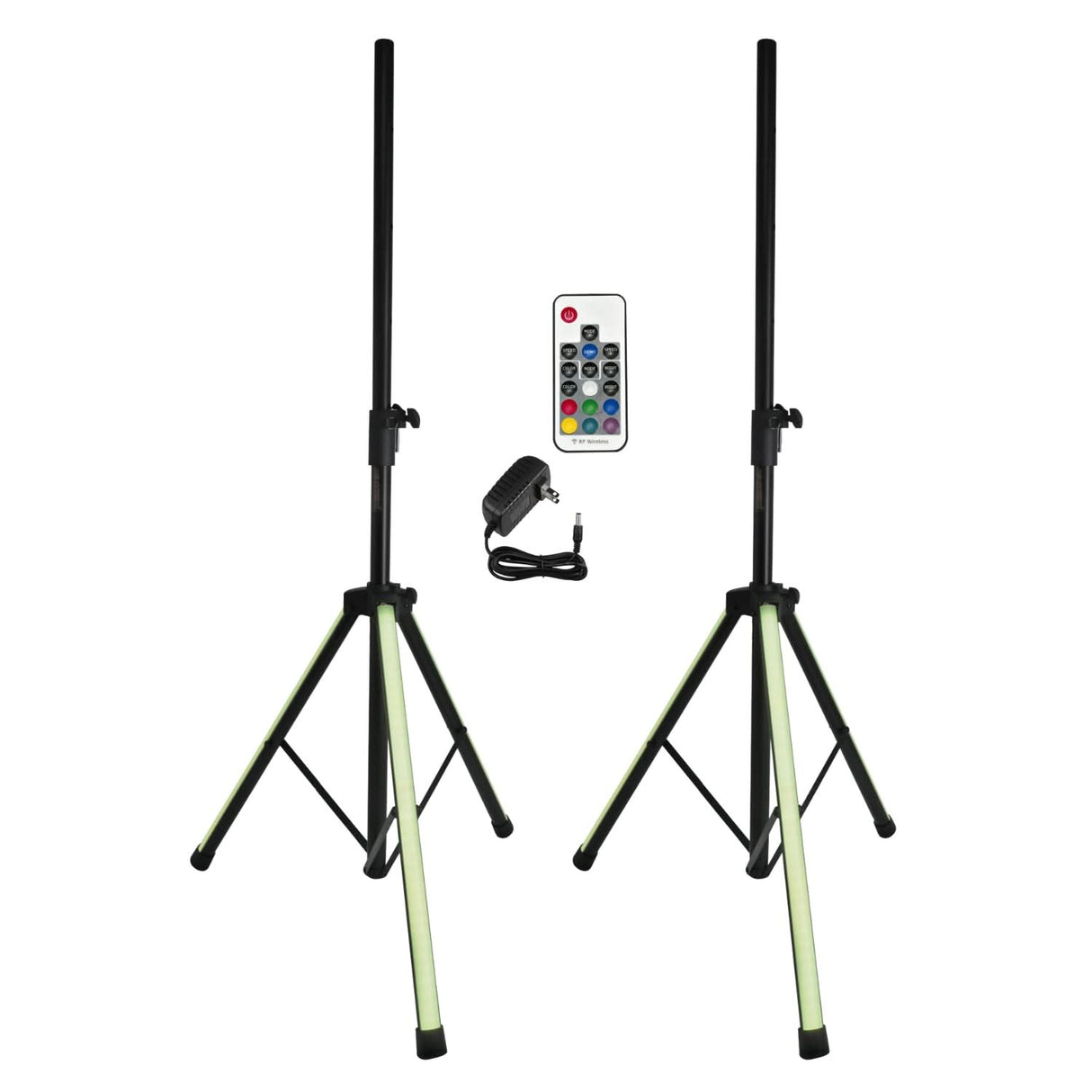5 Core Speaker Stand Tripod Floor with RGB LED Lights Heavy Duty Adjustable Up to 72 Inch