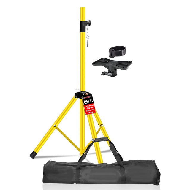 5Core tall adjustable speaker stand tripod with 72 inch height and yellow highlights