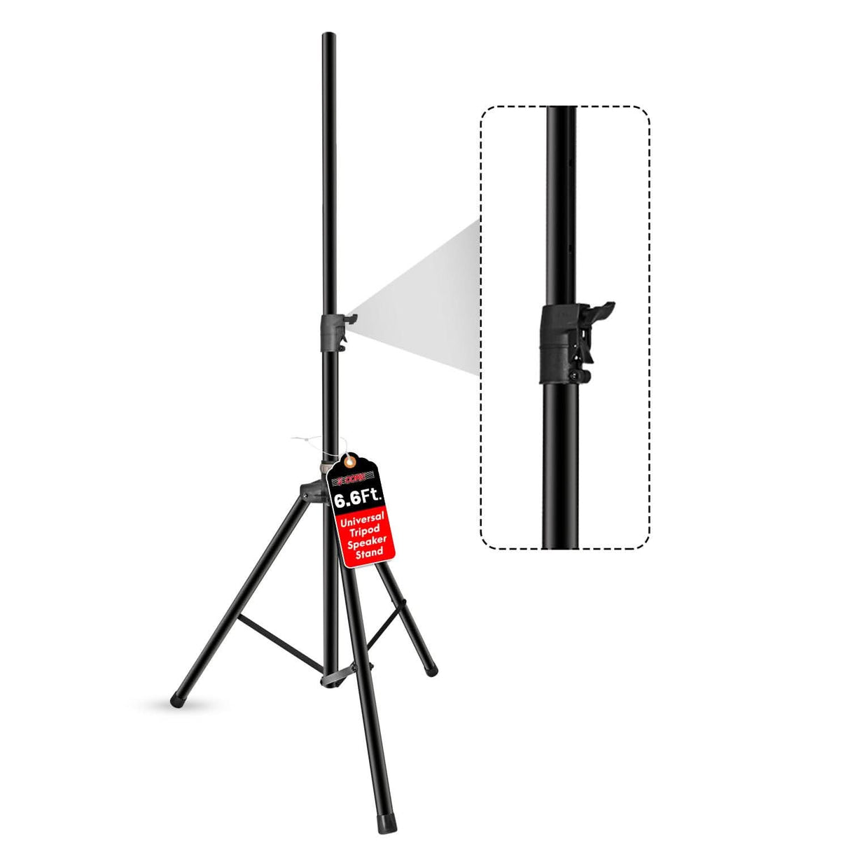 5Core tall speaker stand tripod with air-assist lowering system