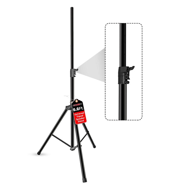 5Core tall speaker stand tripod with air-assist lowering system