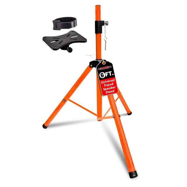 5Core heavy duty speaker stand tripod with 72 inch height and orange accents