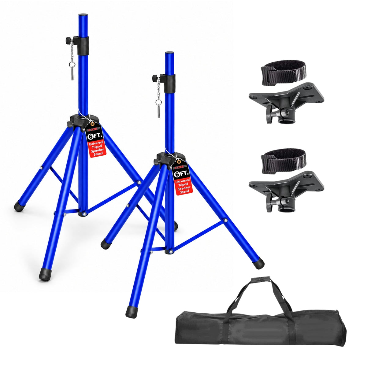 5 Core Speaker Stand Tripod Pair Adjustable PA DJ Universal Pole Mount