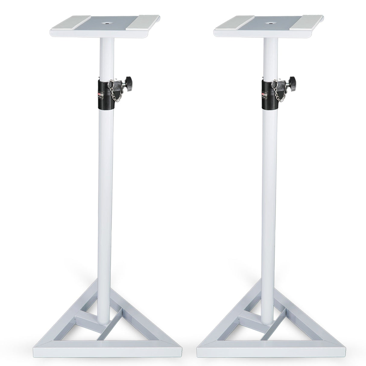5 Core Speaker Stand 2Pc Heavy Duty Adjustable Telescoping Height 59.5" Triangle Base 100Lb Capacity