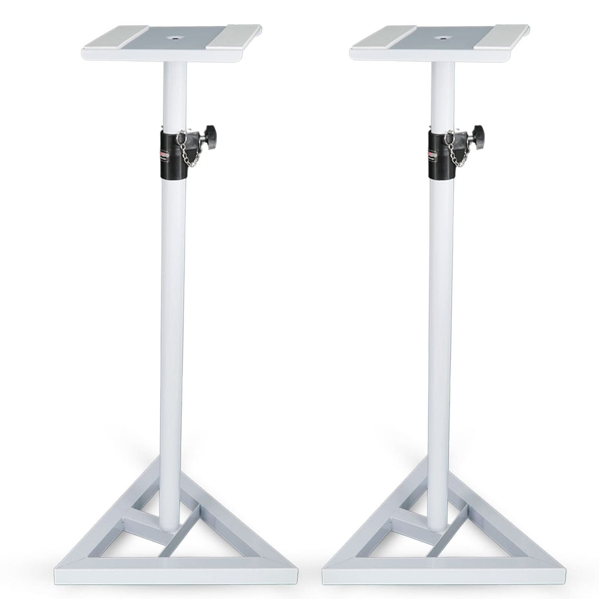 5 Core Speaker Stand 2Pc Heavy Duty Adjustable Telescoping Height 59.5" Triangle Base 100Lb Capacity
