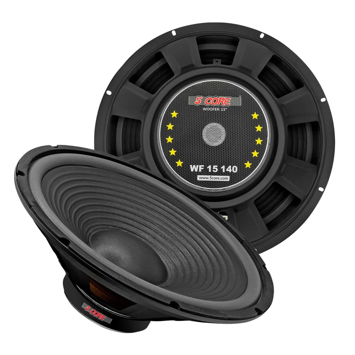 5 Core 15" Subwoofer Speaker 450W MAX PA DJ Replacement Audio Sub Woofer 8Ohm Bass Driver