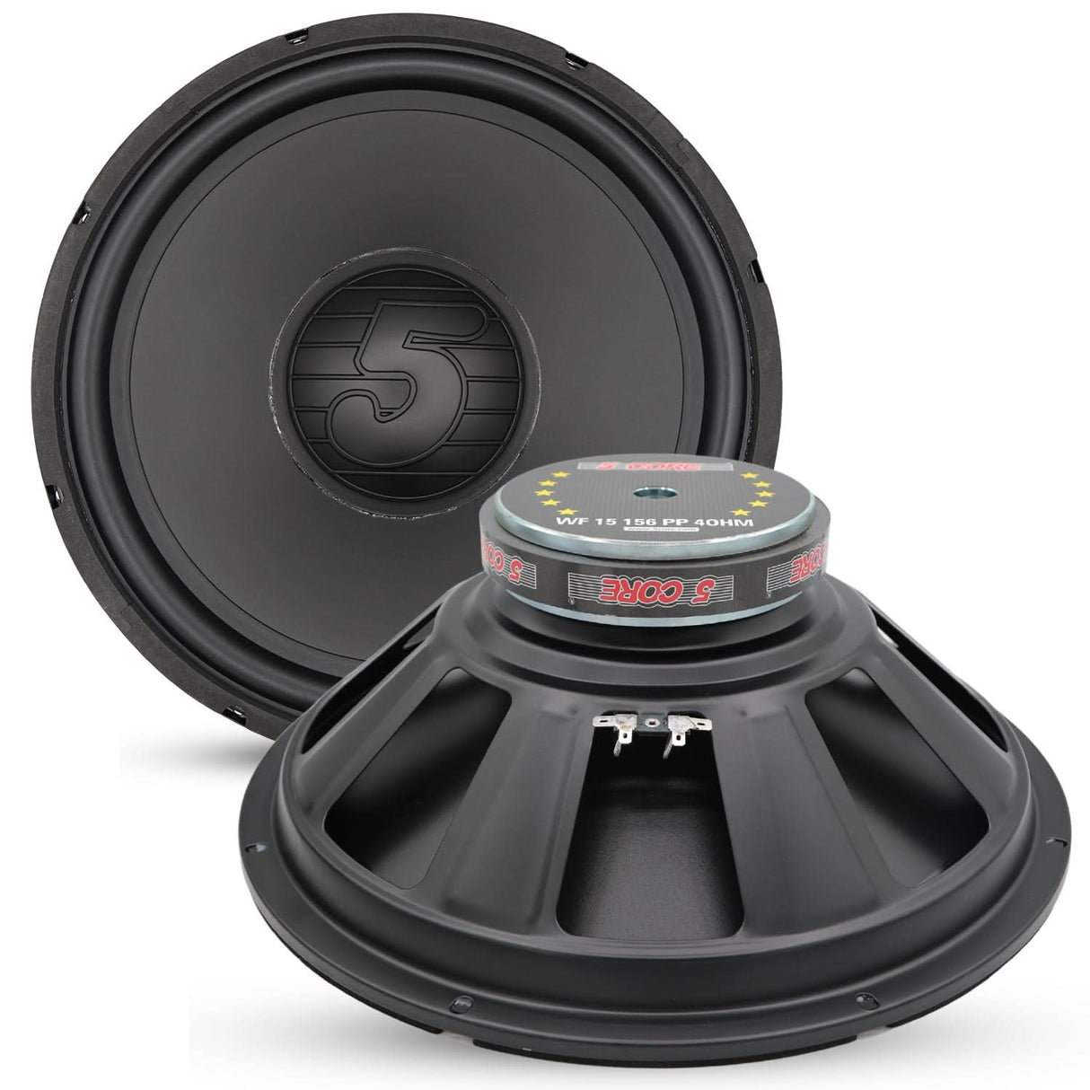 5 Core 15 Inch Woofer 500W Car Subwoofer 4Ohm Replacement Deep Sub w Poly Cone
