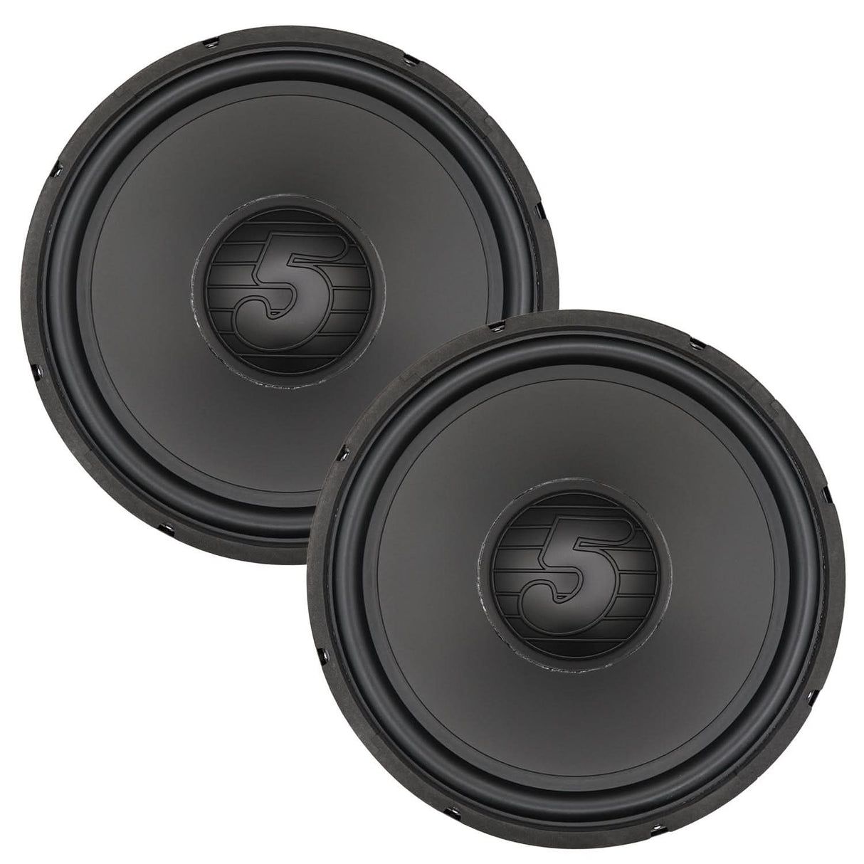 5 Core 15 Inch Woofer Pair 500W Car Subwoofer 4Ohm Replacement Deep Sub w Poly Cone