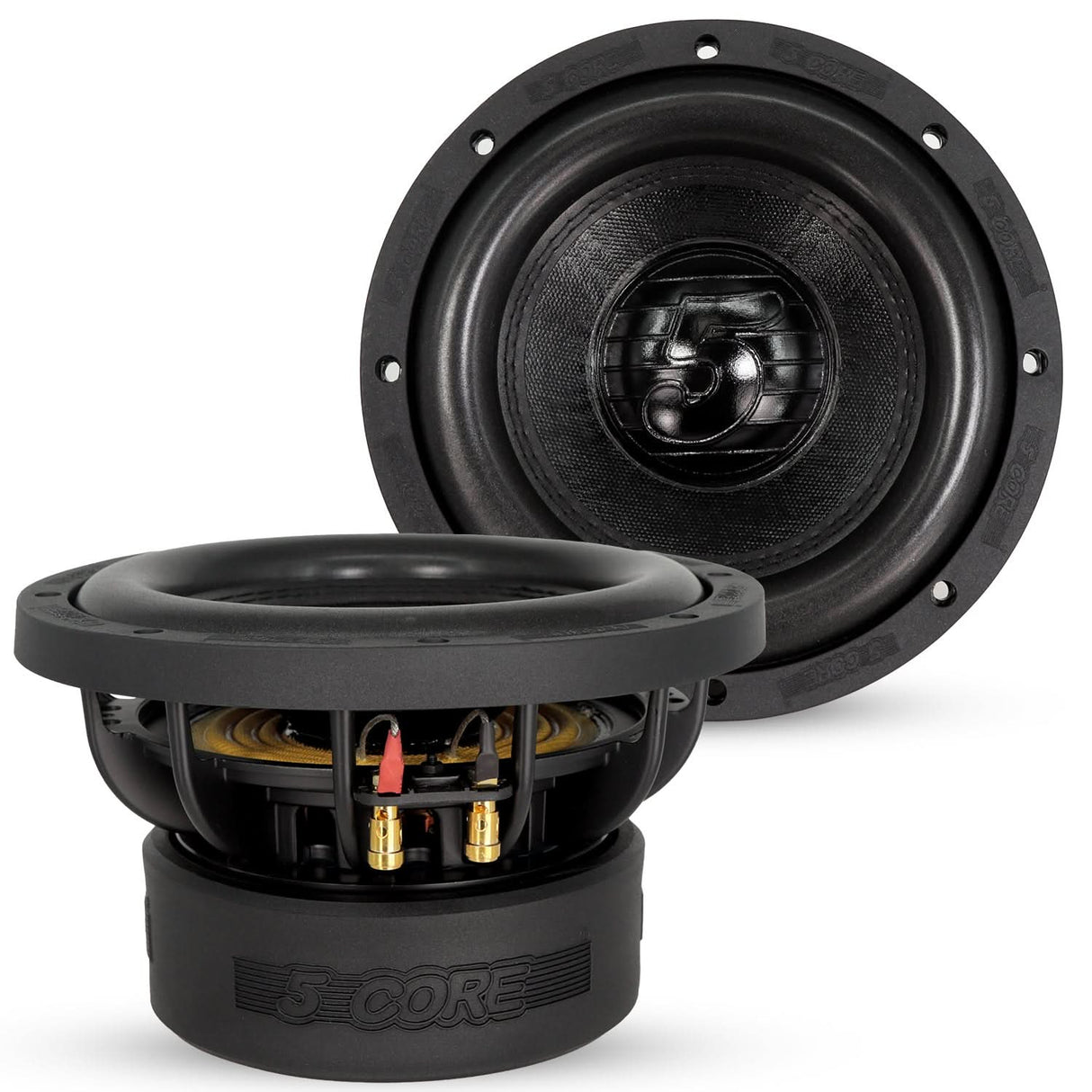 5Core 8 Inch Car Subwoofer Dual 2Ohm 1000W Component Sub Woofer Driver Aluminum Frame 8” Woofers