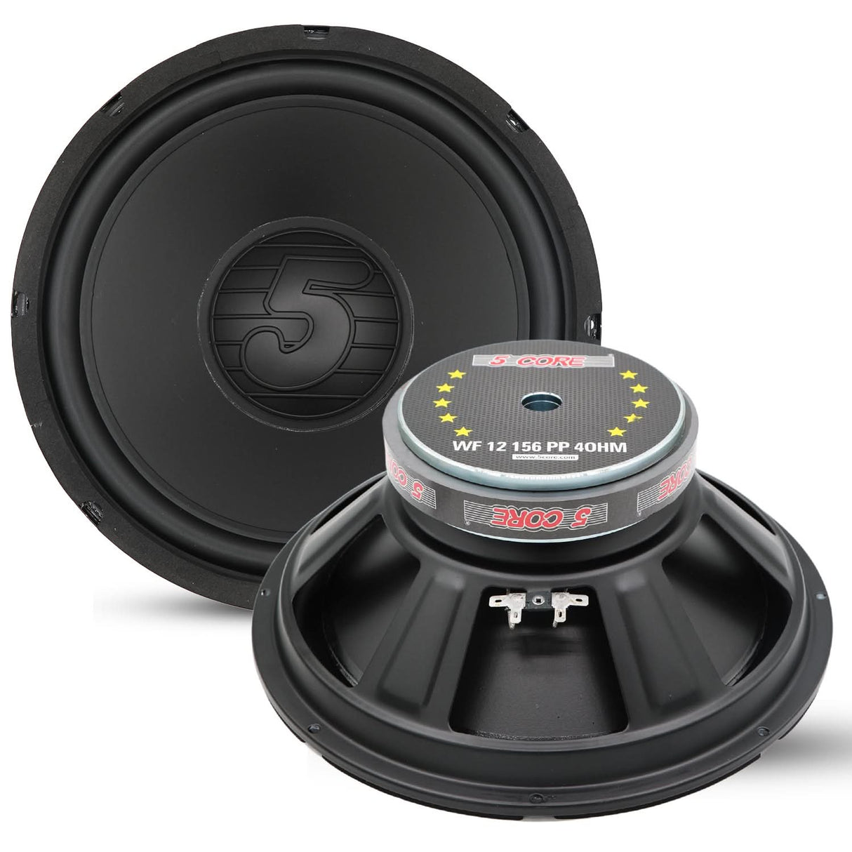 5 Core 12 Inch Subwoofer 400W Car Audio Woofer 4 Ohm Replacement Deep Bass Component Loud Speaker