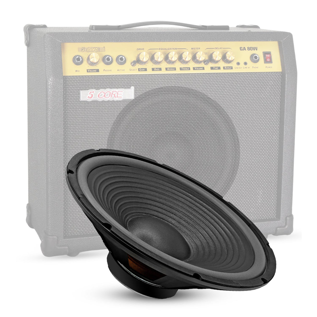 5 Core 15 Inch Guitar Amp Speaker Replacement 220W 8 Ohm Low Distortion for Electric Guitar Cabinets