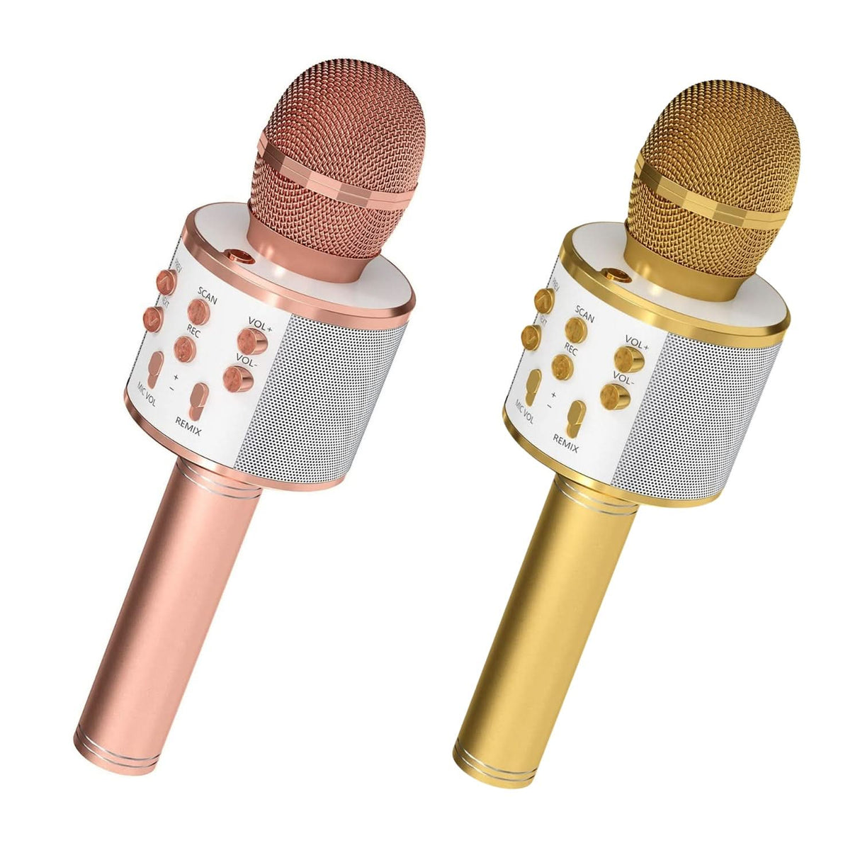 5 Core Microphone Wireless Karaoke Mic With Speaker 3 in 1 Portable Bluetooth Microfono Inalambrico COPPER & GOLD