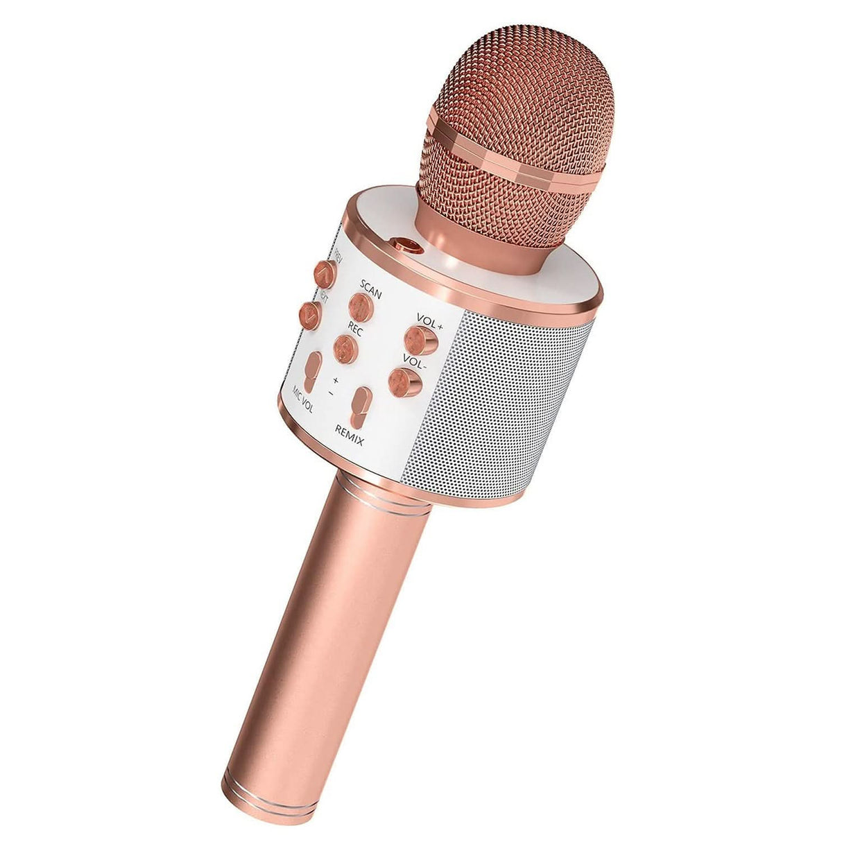 5 Core wireless karaoke microphone with speaker LED light view