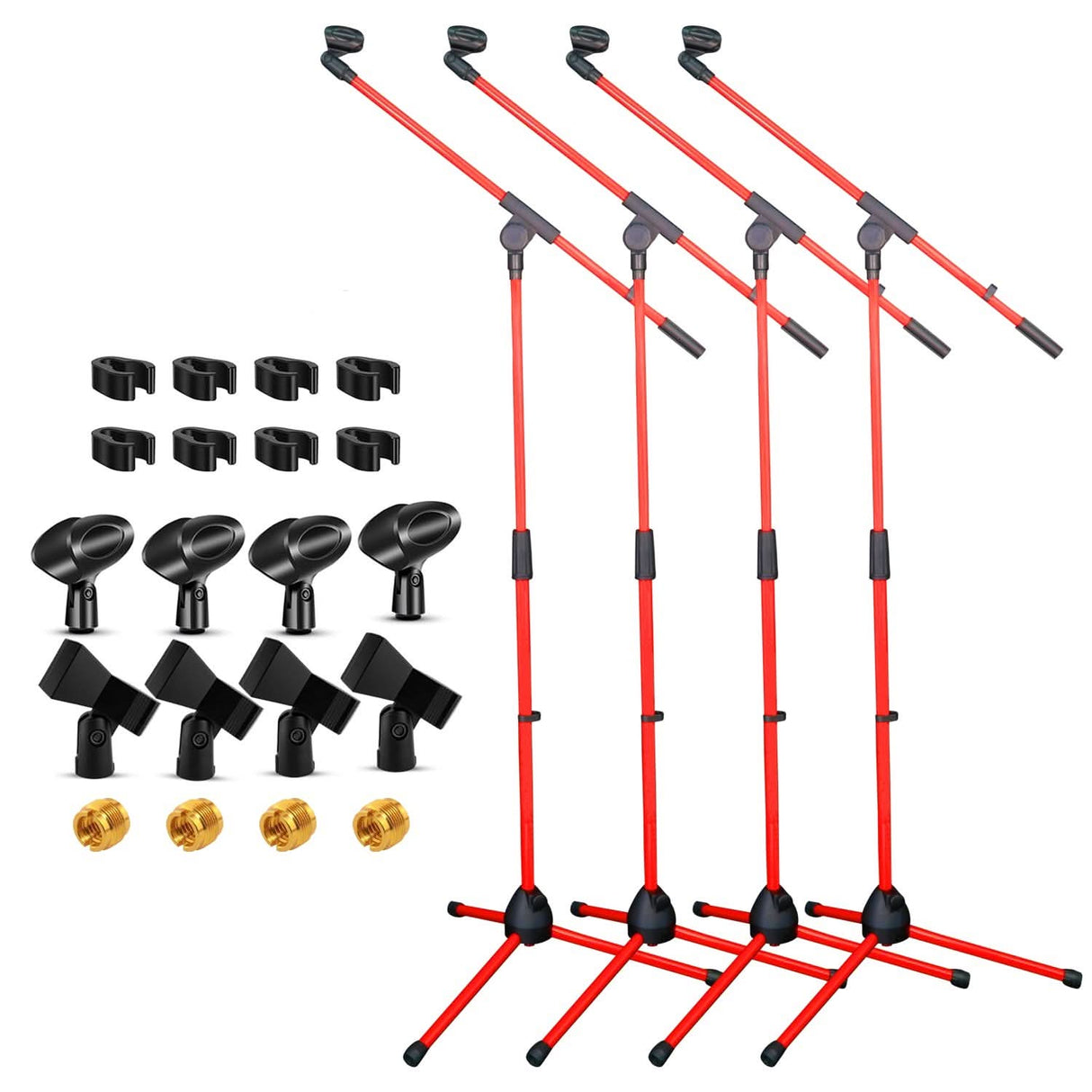 5Core Tripod Mic Stand 4Pcs Adjustable Holder Floor Microphone Boom Arm