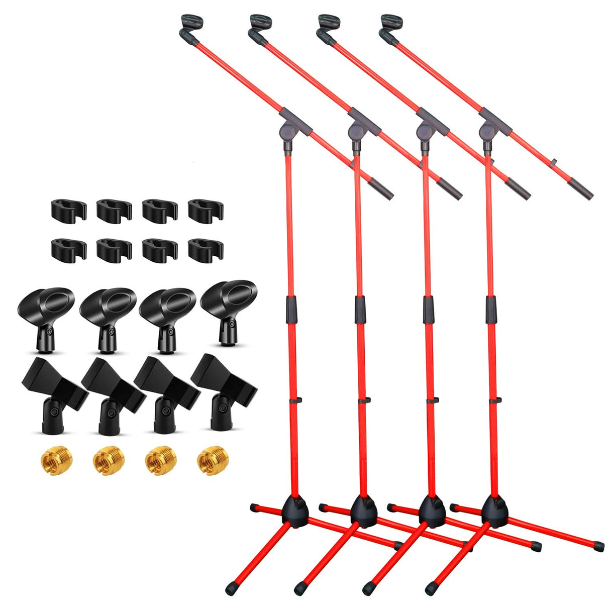 5Core Tripod Mic Stand 4Pcs Adjustable Holder Floor Microphone Boom Arm