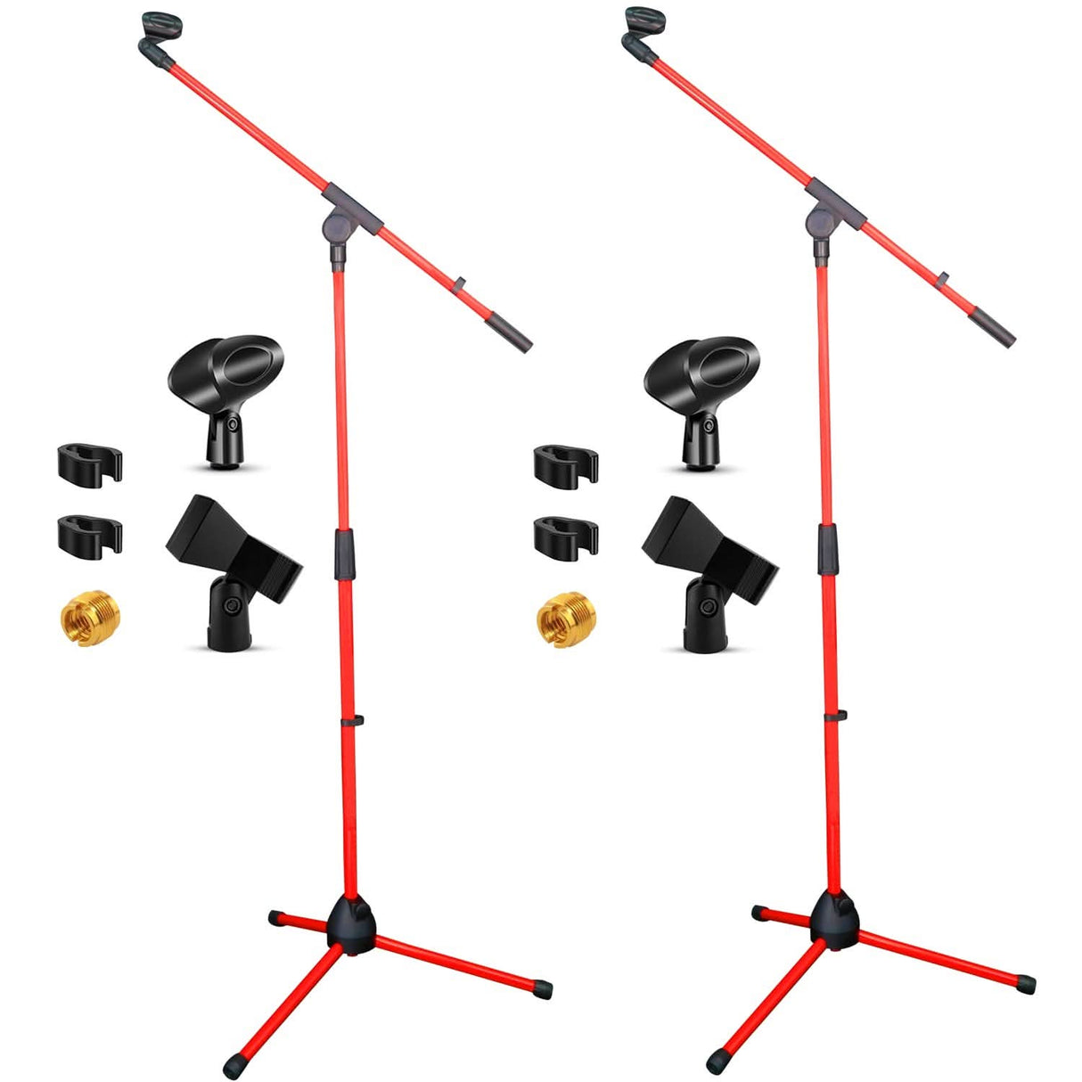 5Core Tripod Mic Stand 2Pcs Adjustable Holder Floor Microphone Boom Arm