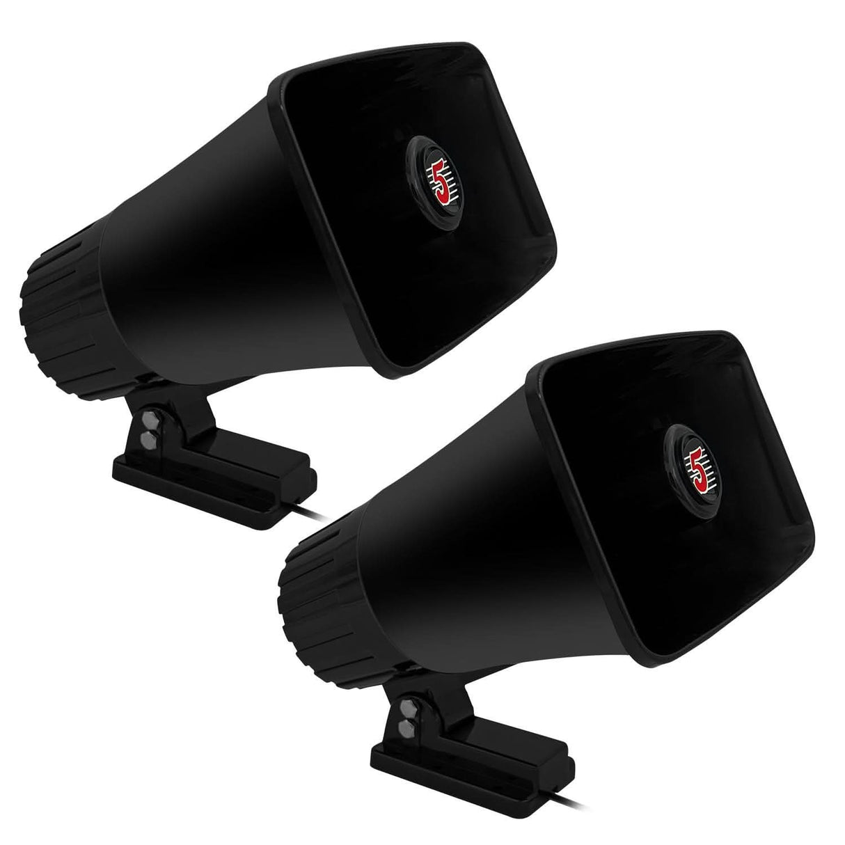 5 Core PA Speaker Pair 5 x 8" 65W Bull Horn Loud Audio Outdoor Speakers System 8Ohm Reflexย Megaphone