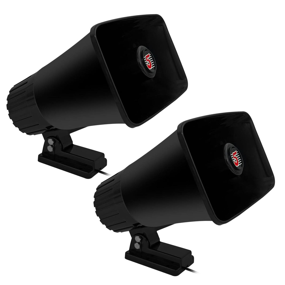 5 Core PA Speaker Pair 8 Inch 65W Bull Horn Loud Audio Outdoor Speakers System 8Ohm Reflex Megaphone