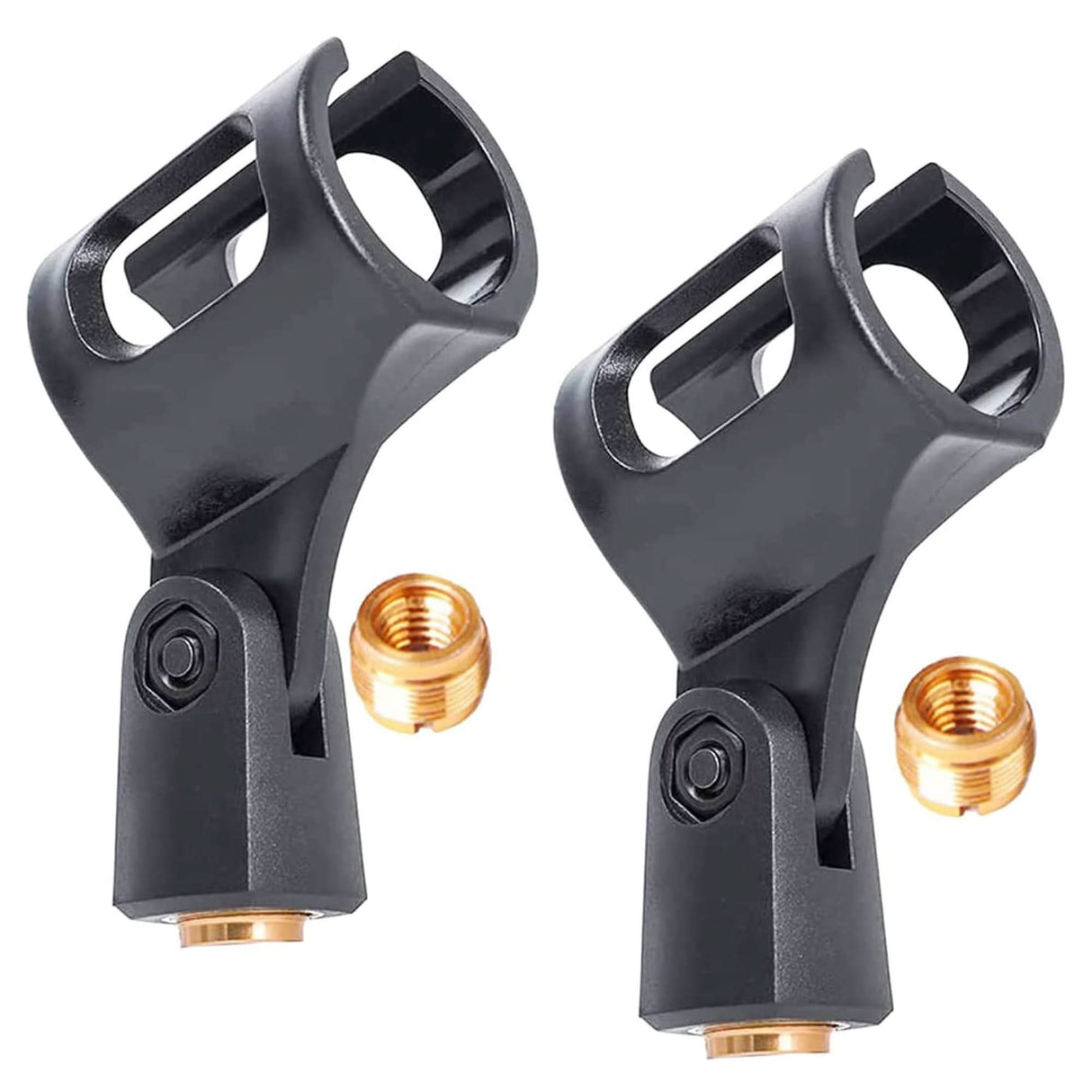 5 Core Microphone Clip Holder 2 Pieces with Screw Adapters 5/8 to 3/8 Inch