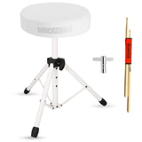 5 Core Drum Throne 3" Thick Padded Memory Foam Comfortable Drummer Stool 330Lb Capacity Adjustable