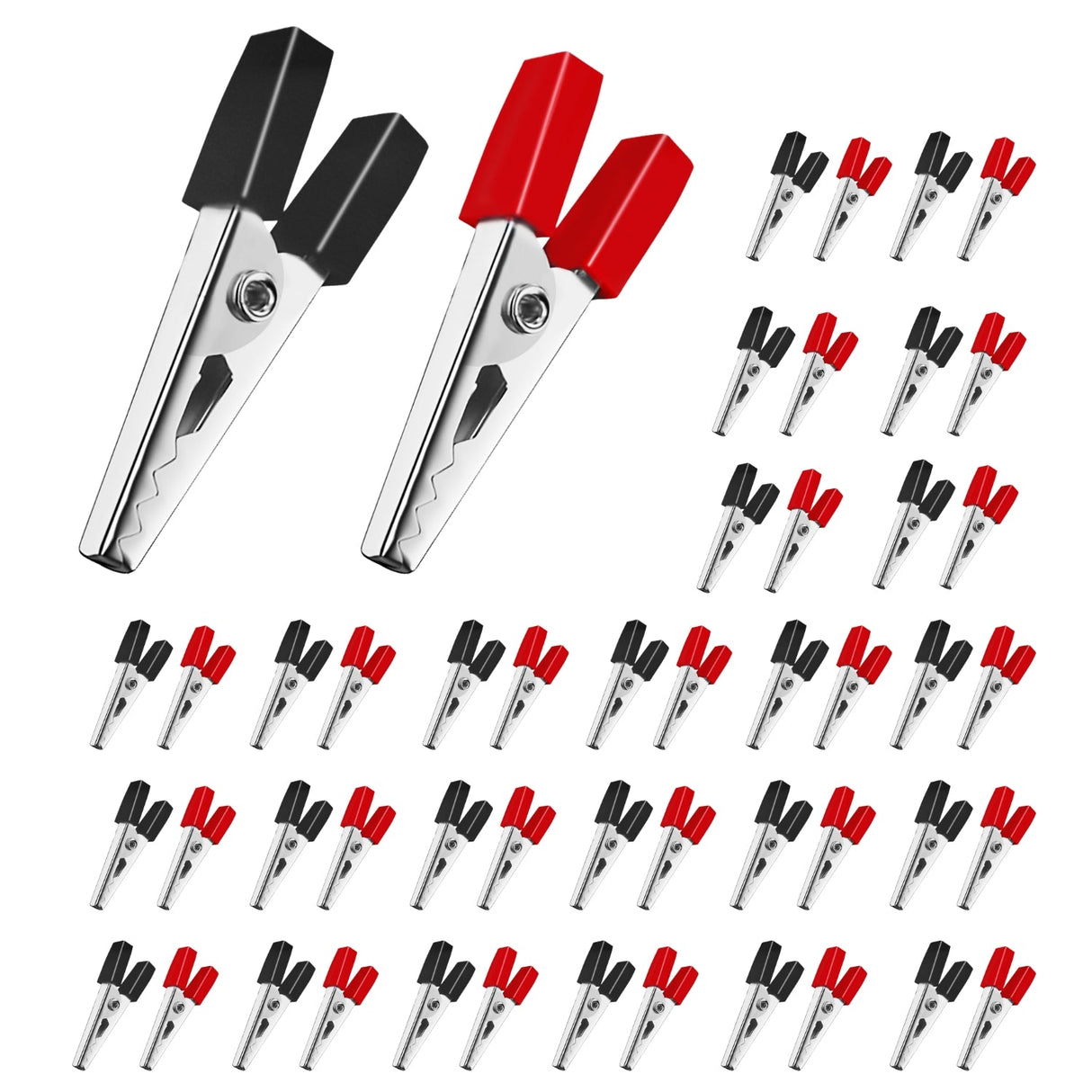 5Core Alligator Clips Electrical Metal Battery Jumper Clamps nsulated Gator Clip