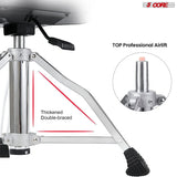 5Core Drum Throne 4" Cushion Padded Stool w Backrest Airlift Height Adjustable Chair w 441Lb Capcity