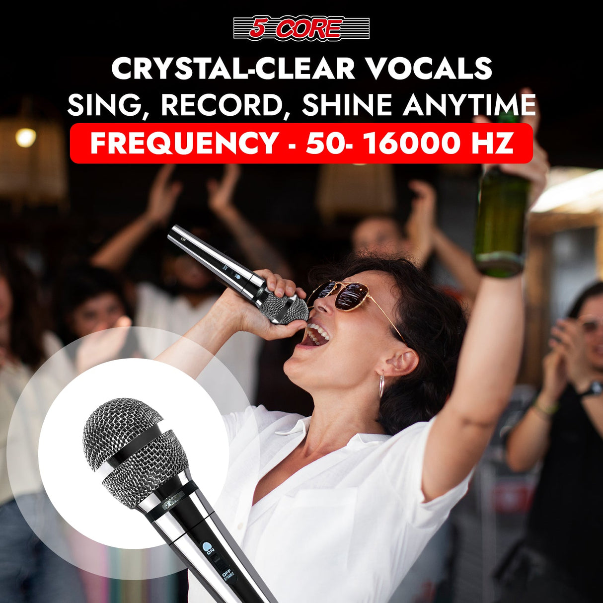 5Core XLR Microphone Dynamic Mic Karaoke Singing Studio Microfono Handheld Mics