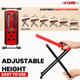 5Core Guitar Foot Stool Height Adjustable Folding Leg Rest Classical Footrest
