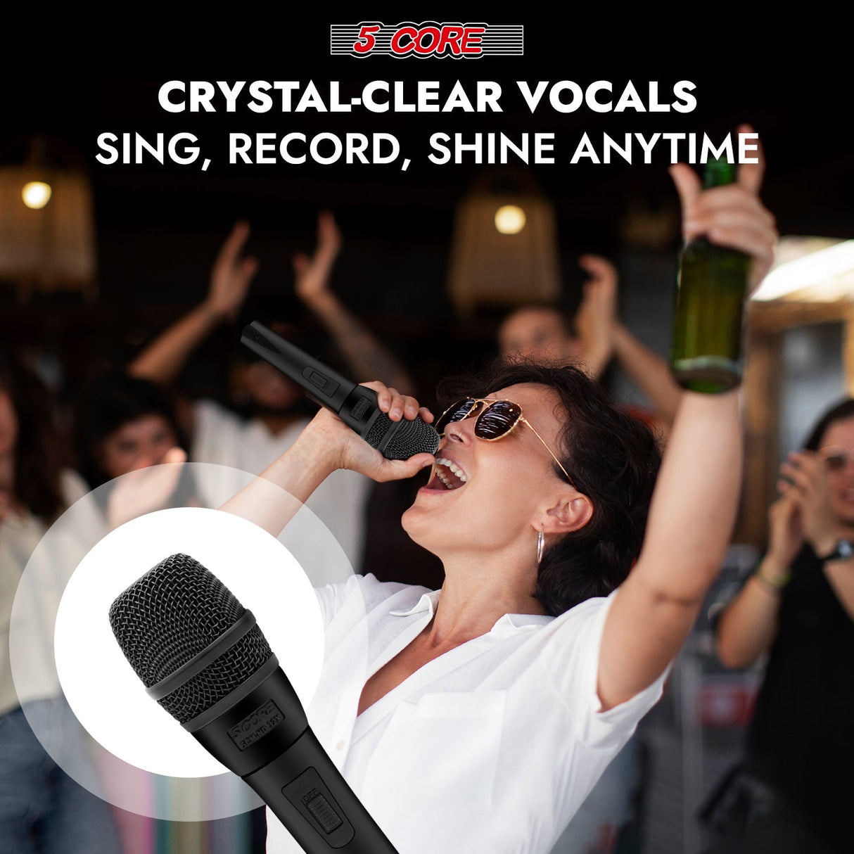 5Core XLR Microphone Dynamic Mic Karaoke Singing Studio Microfono Handheld Mics