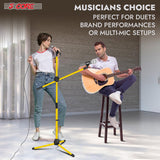 5Core Tripod Mic Stand Adjustable Heavy Duty Floor Holder Microphone Boom Arm YELLOW
