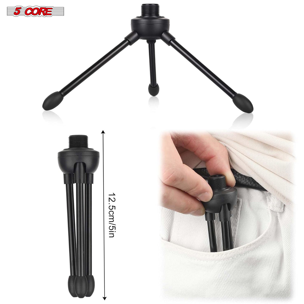 5Core Conga Mic Snare Tom Microphone Drum Kit Condenser XLR Instrument Mics Copper XP