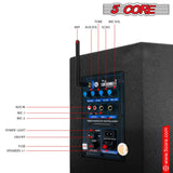 Compact PA speaker system with wireless lapel mic for presentations