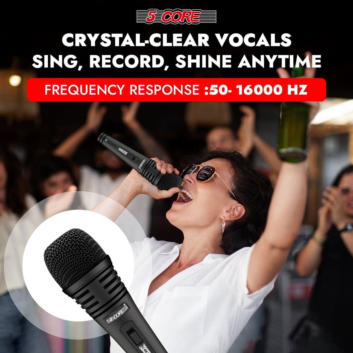5Core XLR Microphone Dynamic Mic Karaoke Singing Studio Microfono Handheld Mics