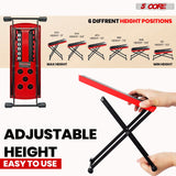 5Core Guitar Foot Stool Height Adjustable Folding Leg Rest Classical Footrest