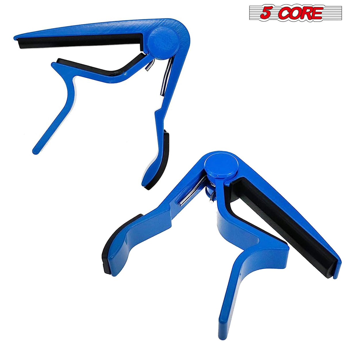 5 Core Capo Acoustic Electric Guitar 6 String Kapo 2 Pair Quick And Easy Adjustment Classic Clip For Banjo Mandolin