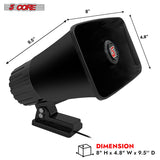 5 Core PA Horn Speaker 4Pcs 8 Inch 65W Loud Audio Outdoor Speakers System 8Ohm Reflex Megaphone