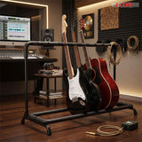 5Core Multi Guitar Rack Stand Floor 9 Slot Adjustable Flying V Guitars Holder