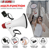 5Core Megaphone Bullhorn Speaker 50W Bull Horn Rechargeable Cheer Megafono 300 Meter