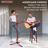 5Core Tripod Mic Stand Adjustable Heavy Duty Floor Holder Microphone Boom Arm RED