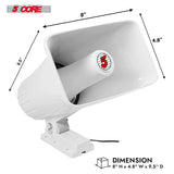 5Core Indoor Outdoor PA Horn Speaker 8 x 5 Inch Loud PA System 8 Ohm 65W Loud Siren Audio