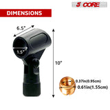 5 Core Microphone Clip Holder 2 Pieces with Screw Adapters 5/8 to 3/8 Inch