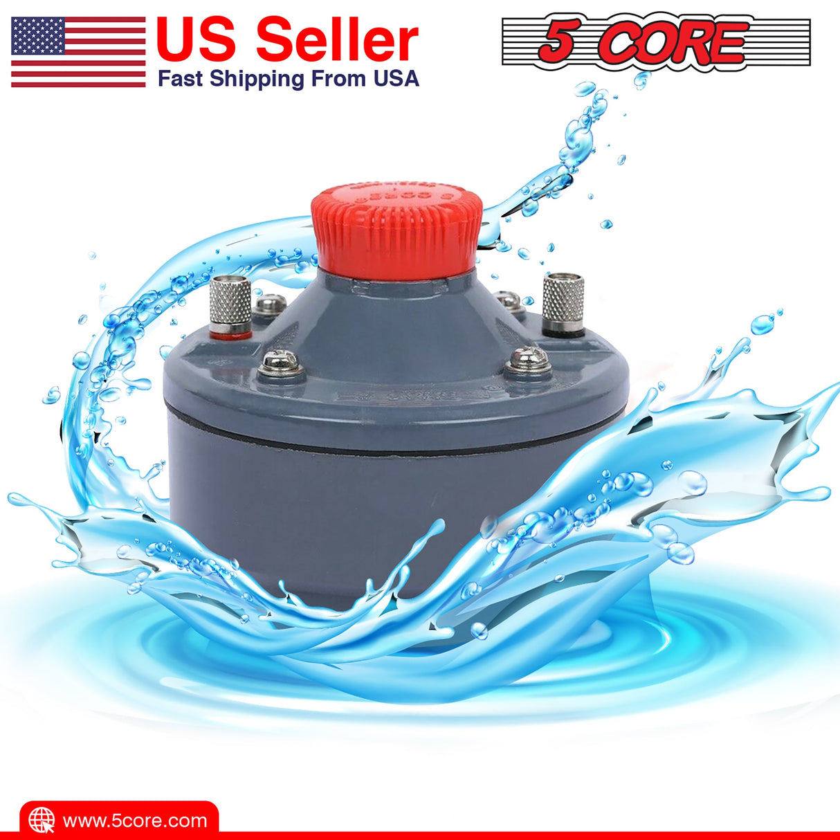 5 Core Compression Driver 500W Peak Aluminium Tweeter Diaphragm 16 Ohm Throat Twist Horn Speaker