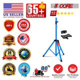 5 Core Speaker Stand Pair Height Adjustable PA DJ Tripod Studio Monitor Stands w 35mm Insert