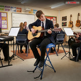 5 Core Guitar Stool 3.15" Padded Chair Foldable Music Seat w Built in Foot Rest Guitar Stand