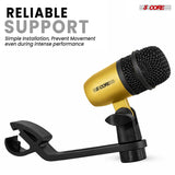 5 Core Drum Microphone Kit 7Pc All Metal Drummer Mics Tom/Snare & Cymbals Wired Instrument Drums Set