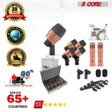 5Core Drum Mic Kit 7 Pcs Kick Bass Tom Snare Dynamic Microphone Instrument Mics Set COPPEREX