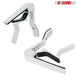 5 Core Capo Acoustic Electric Guitar 6 String Kapo 2 Pair Quick And Easy Adjustment Classic Clip For Banjo Mandolin