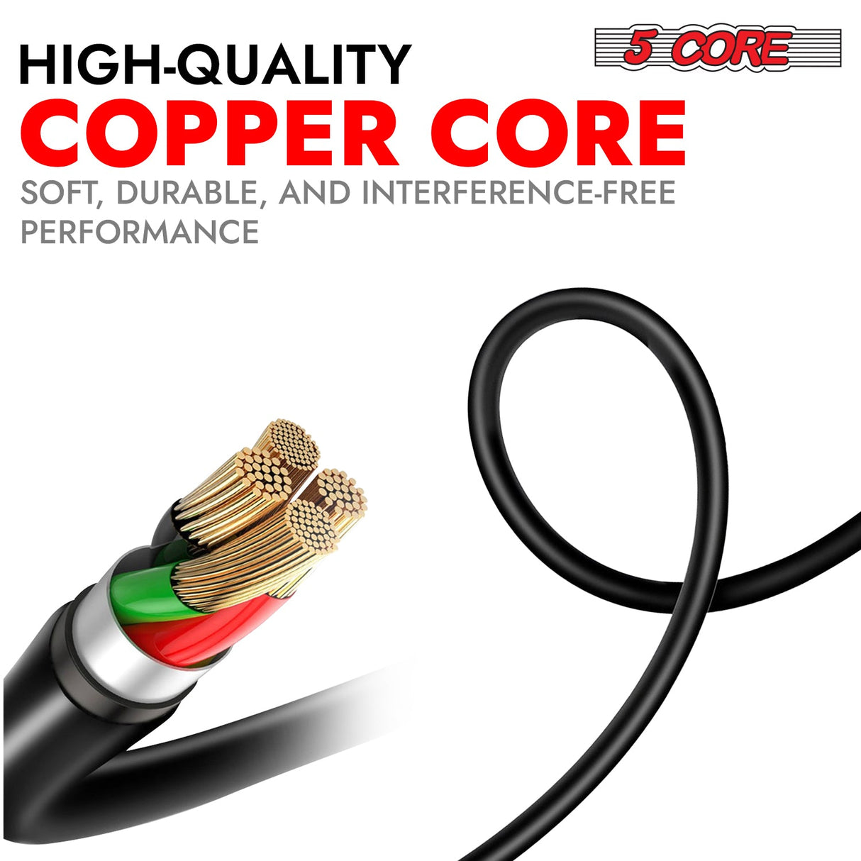 5Core Lavalier Microphone Clip On Professional Grade 3.5mm Lav Lapel Mic Omnidirectional