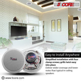 5Core Ceiling Speaker 6.5 Inch In Wall 2 Way Home Audio Mount 60W Sound System
