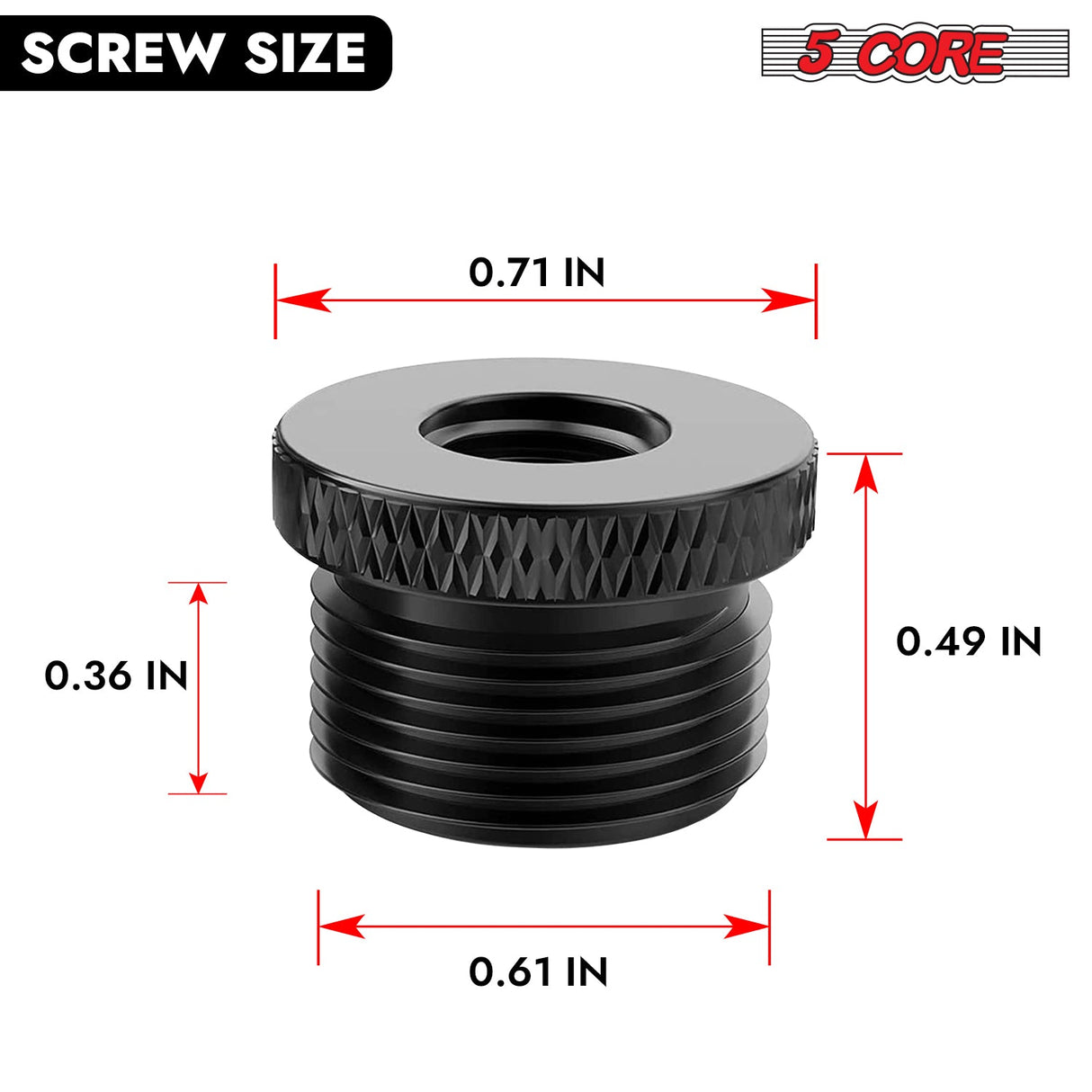 5 Core Mic Stand Adapter 12 Pieces 5/8 Male to 3/8 Female Screw Thread Conversion Connector