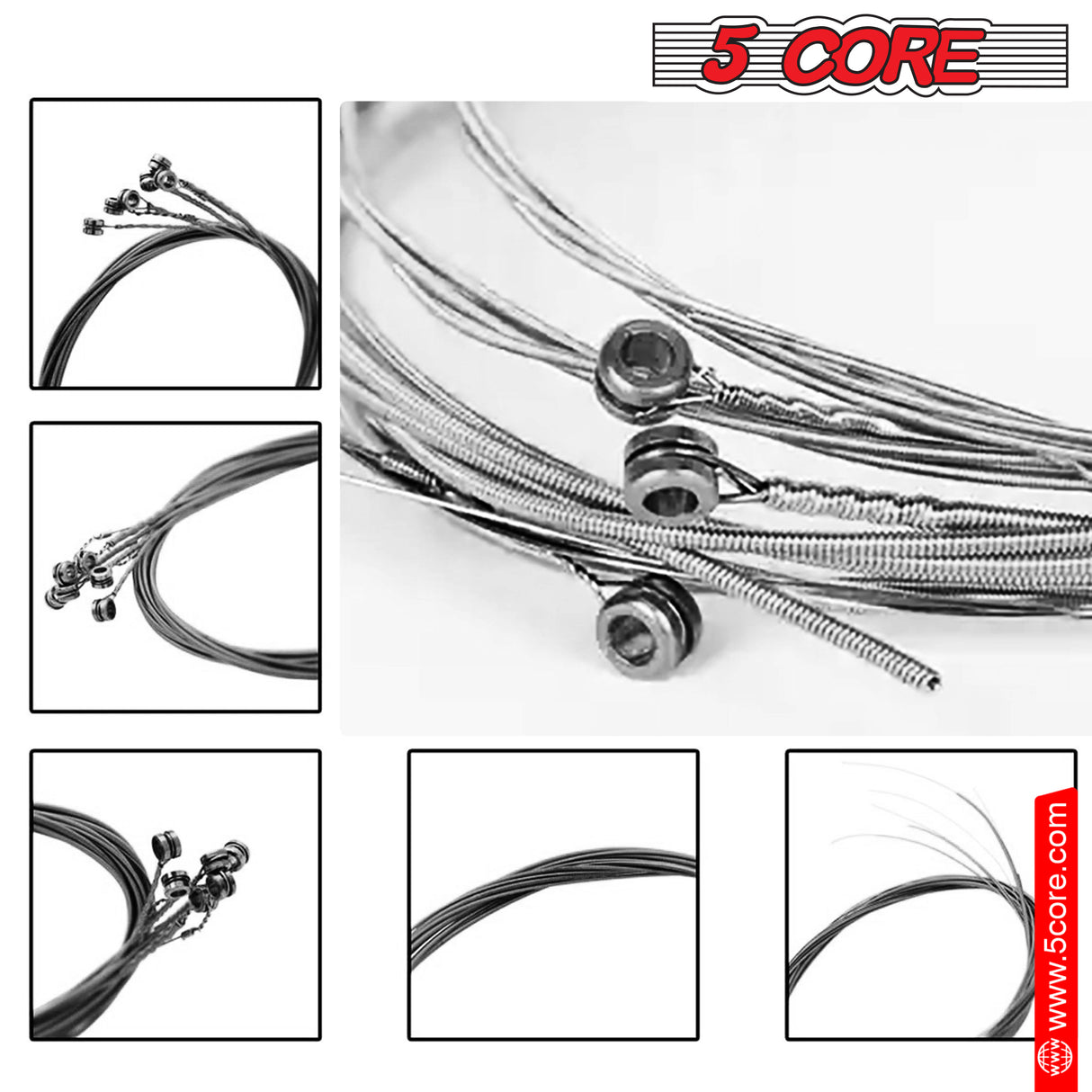 5 Core Electric Guitar Strings for 6 String Guitars Nickel Plated Steel Cuerdas Para Guitarra